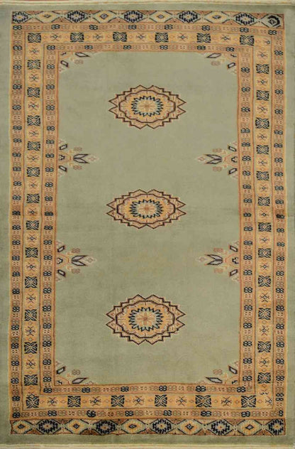Fine Bokhara Wool Rug | 4'1" x 2'7" | Home Decor | Hand-knotted Area Rug