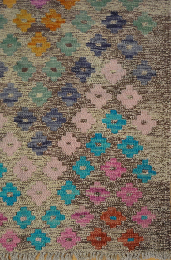Kilim Carpet | 12'9" x 10'4" | Home Decor | Hand-Woven Flatweave Rug