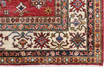 Kazakh Wool Carpet | 8'5" x 5' | Home Decor | Hand-Knotted Rug