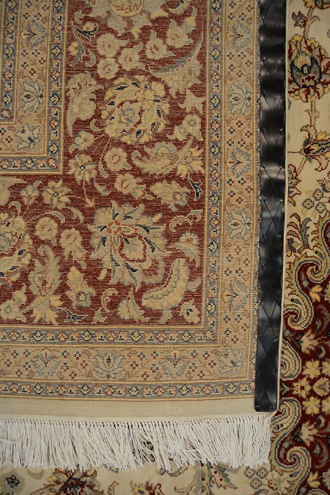 Hispahan Kitabi Nagshe Silk Carpet | 10'4" x 8'2" | Home Decor | Silk & Wool Area Rug